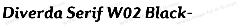 Diverda Serif W02 Black字体转换